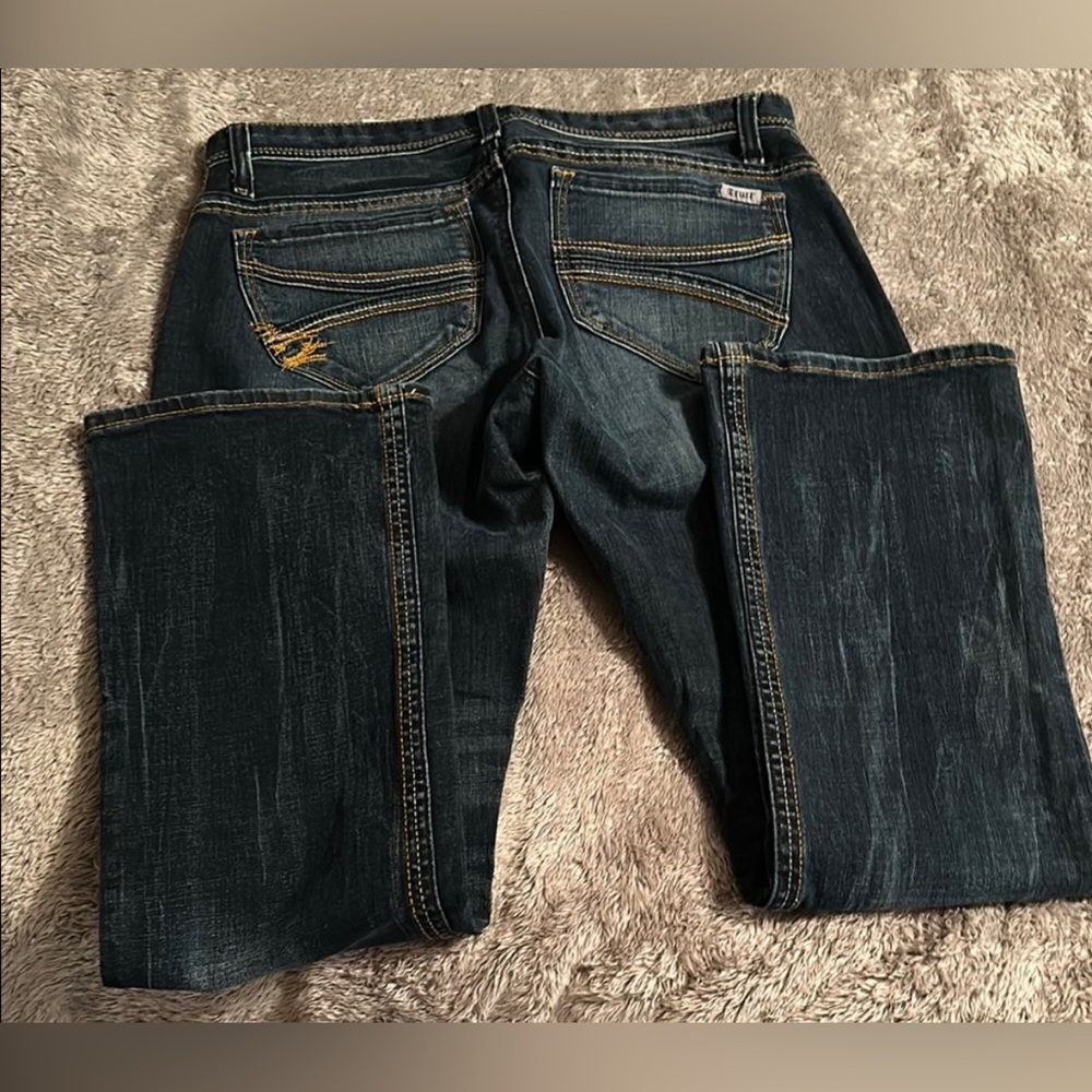 Cruel Girl Julia Mid Rise Slim Fit Bootcut Women's Blue Jeans Size 11R - Picture 9 of 10